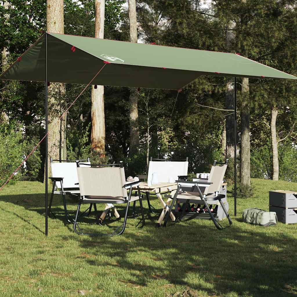 Green Waterproof Camping Canvas 400x294 cm