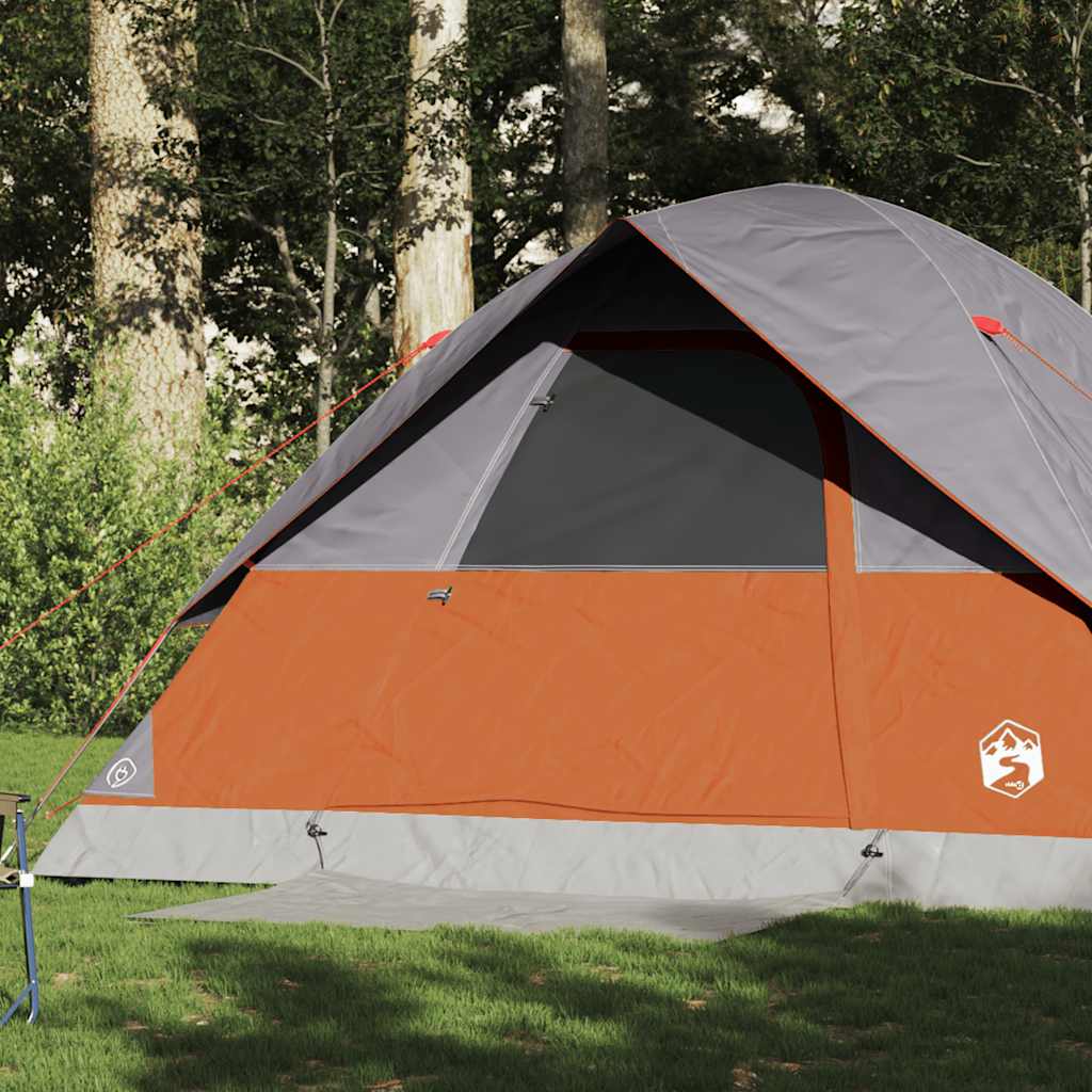 Vetonek Tienda familiar con cúpula para 6 personas impermeable naranja