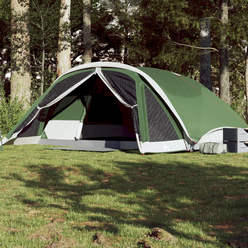 Tienda de campaña familiar para 6 personas impermeable verde