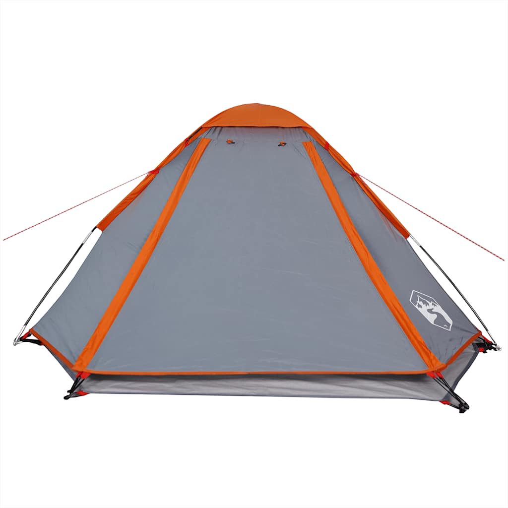 4 Person Igloo Tent Waterproof Gray Orange V8056 Vetonek