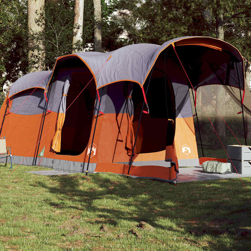 Vetonek Tienda de campaña familiar túnel 8 personas impermeable naranja