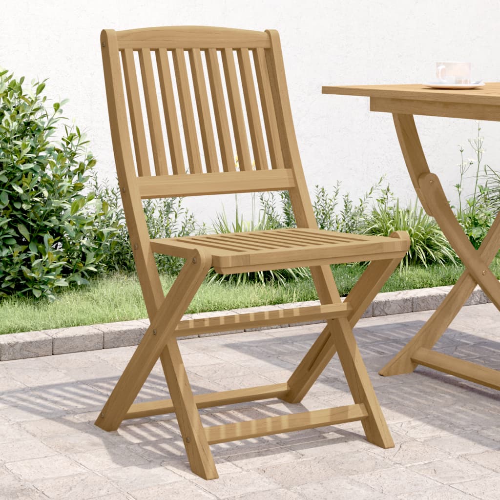 Vetonek Sillas de jardín plegables 2 uds madera acacia 57x48,5x90 cm