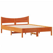 Estructura de cama sin colchón madera maciza marrón 120x190 cm - Vetonek