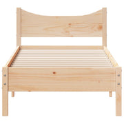 Estructura de cama sin colchón madera maciza pino 75x190 cm - Vetonek