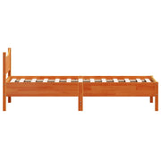 Cadre de lit sans matelas bois massif marron 75x190 cm - Vetonek