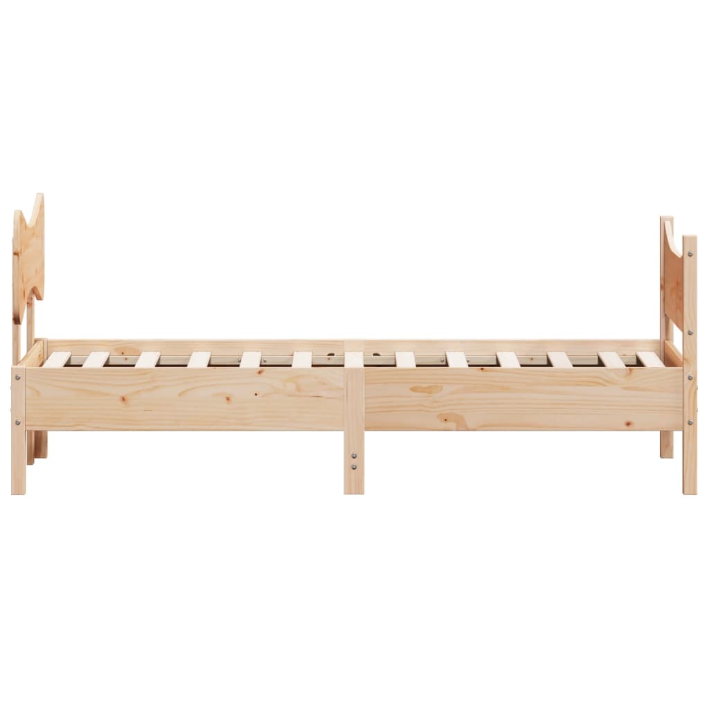 Estructura de cama sin colchón madera maciza de pino 90x190 cm - Vetonek