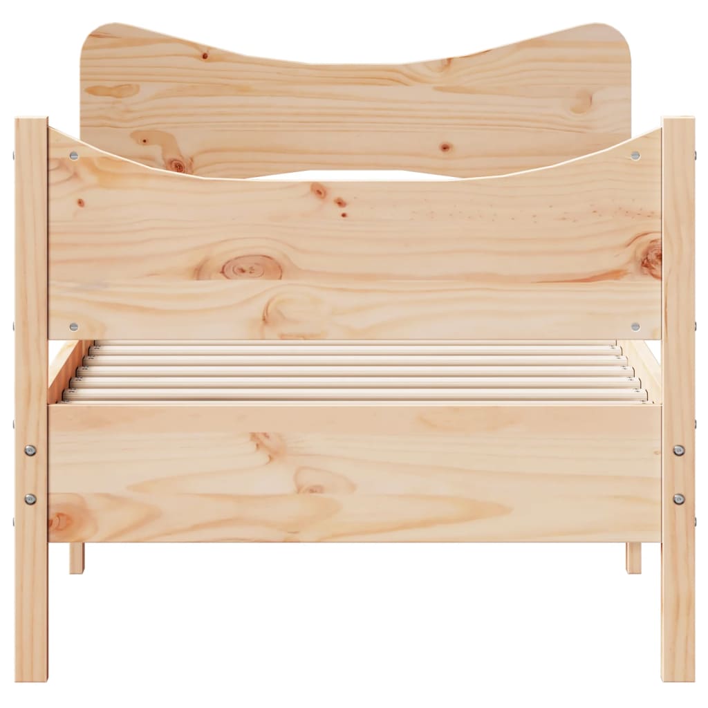 Estructura de cama sin colchón madera maciza pino 75x190 cm v5078 - Vetonek