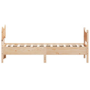 Estructura de cama sin colchón madera maciza pino 75x190 cm v5078 - Vetonek