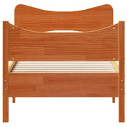 Estructura de cama sin colchón madera maciza marrón 75x190 cm v5092 - Vetonek