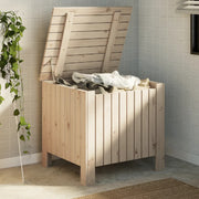 Caixa de armazenamento sapo com tampa em madeira maciça de pinho 60x49x54 cm v5412 Vetonek