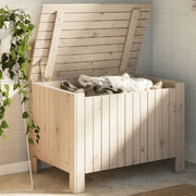 Caixa de armazenamento sapo com tampa em madeira maciça de pinho 80x49x54 cm v5436 Vetonek