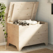 Caixa de armazenamento sapo com tampa em madeira maciça de pinho 80x49x54 cm v5511 Vetonek