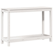 Mesa de plantio Vetonek com prateleira em madeira de pinho branco 108x35x75 cm