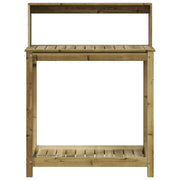 Mesa de plantação com prateleiras de madeira impregnada 82,5x50x109,5 cm - Vetonek