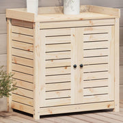 Mesa de plantio com prateleiras em madeira de pinho 82,5x50x86,5 cm v6501 Vetonek