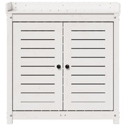 Mesa de plantação com prateleiras em madeira de pinho branco 82,5x50x86,5 cm v6518 - Vetonek