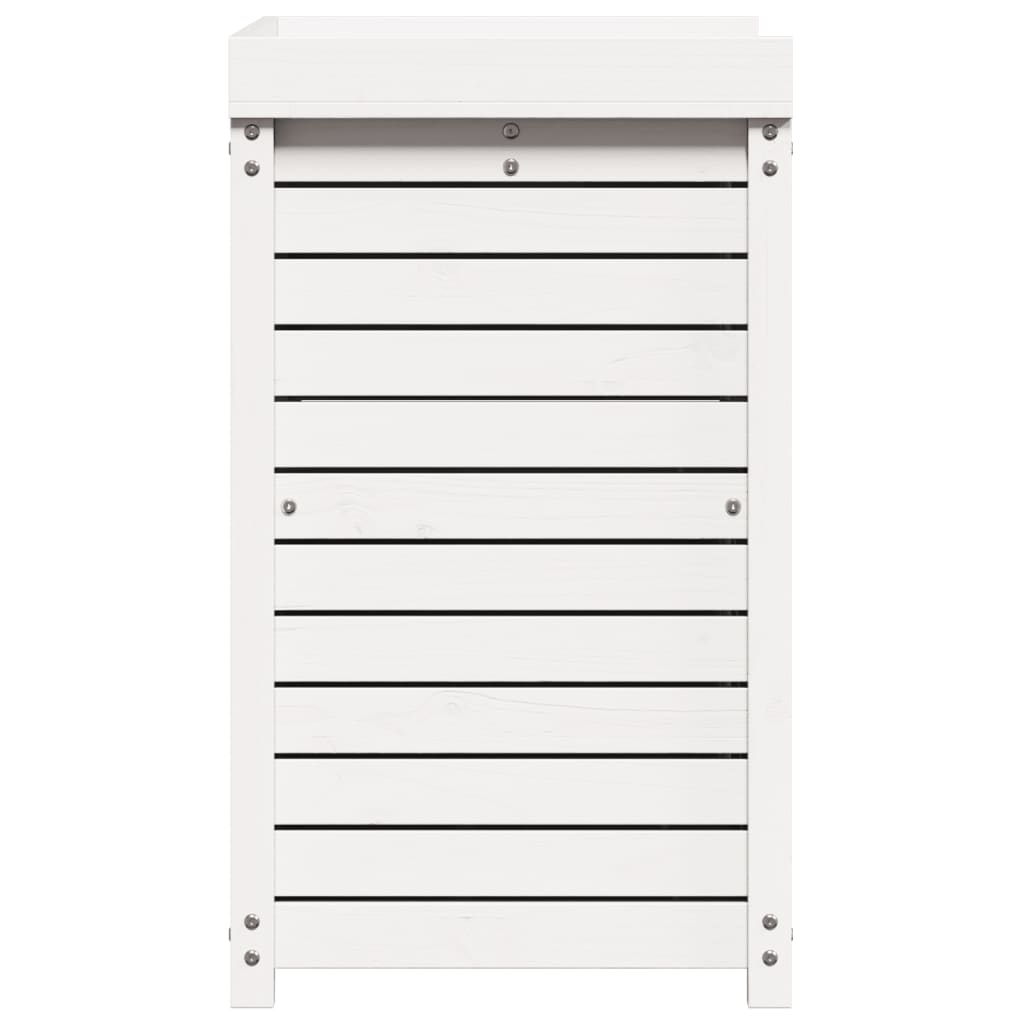 Mesa de plantação com prateleiras em madeira de pinho branco 82,5x50x86,5 cm v6518 - Vetonek