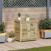 Mesa de plantação com prateleiras de madeira impregnada 82,5x50x86,5 cm - Vetonek