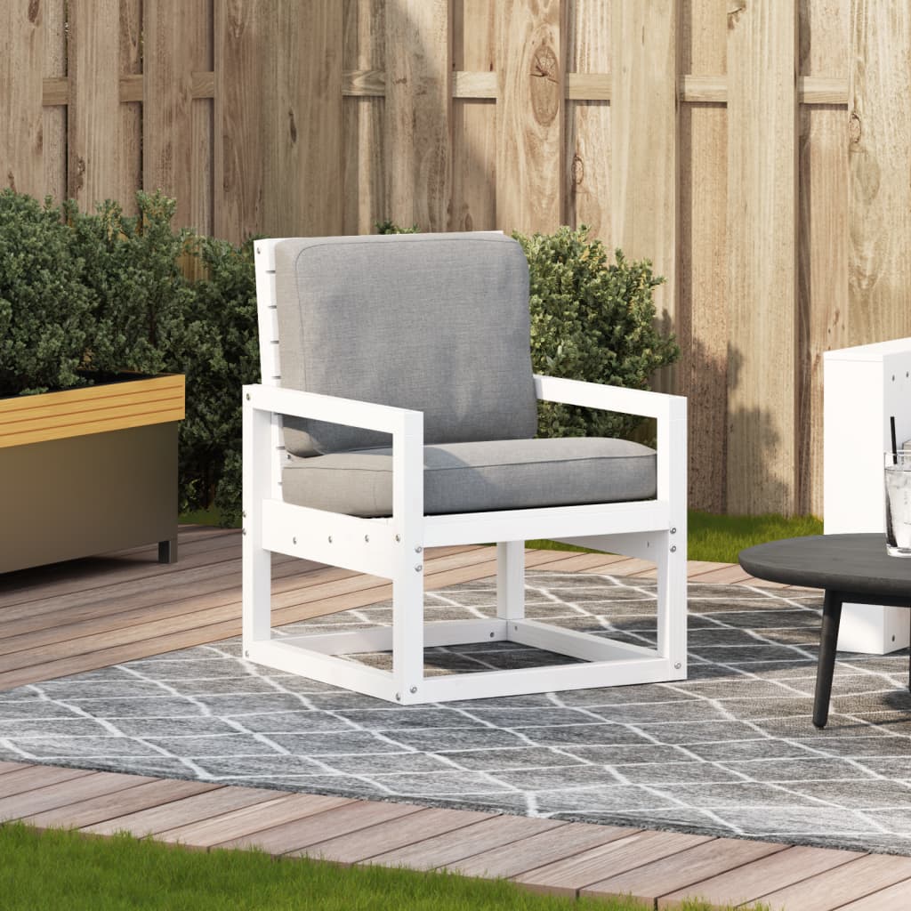 White pine wooden garden chair 57.5x63x76 cm