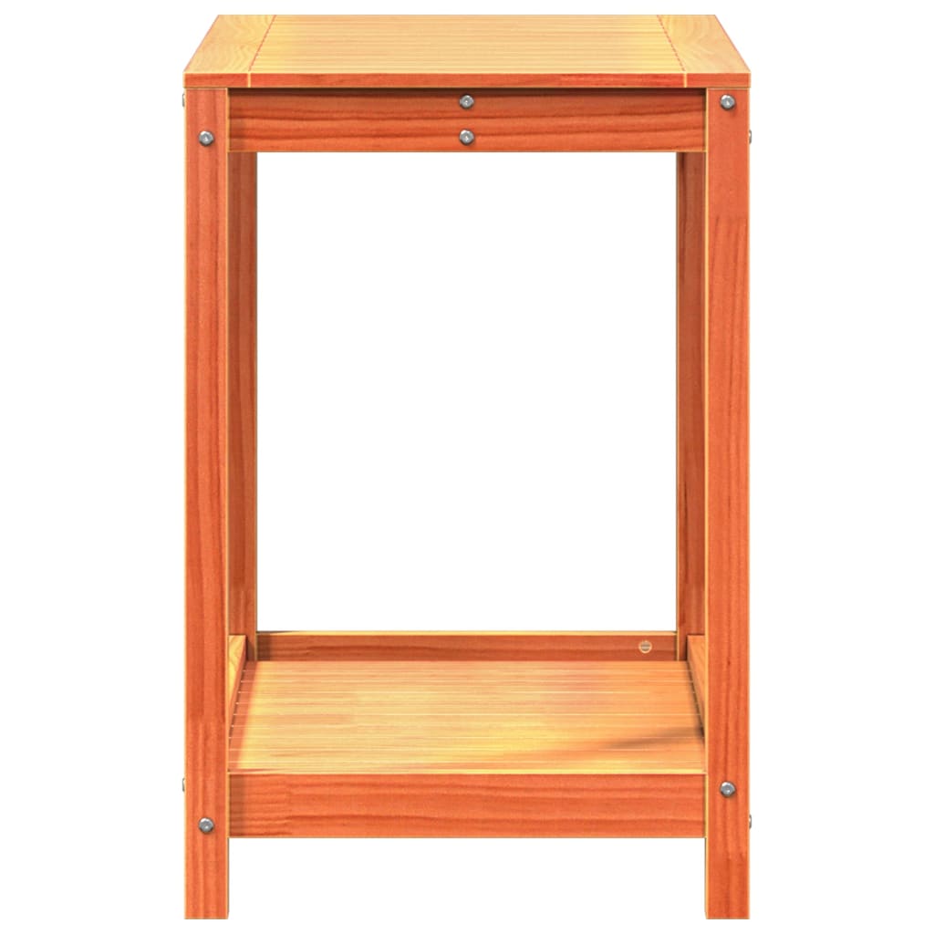 Mesa de plantio e prateleira em madeira maciça marrom 82,5x50x75 cm - Vetonek