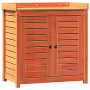 Mesa Vetonek Plantation com prateleiras em madeira de pinho marrom 82,5x50x86,5 cm