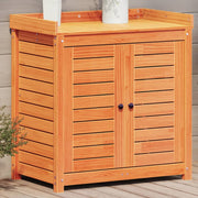 Mesa de plantação com prateleiras em madeira de pinho marrom 82,5x50x86,5 cm v7638 Vetonek