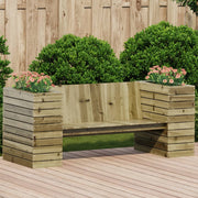 Banc avec jardinières en bois de pin imprégné 167,5x60x65 cm v7720 Vetonek