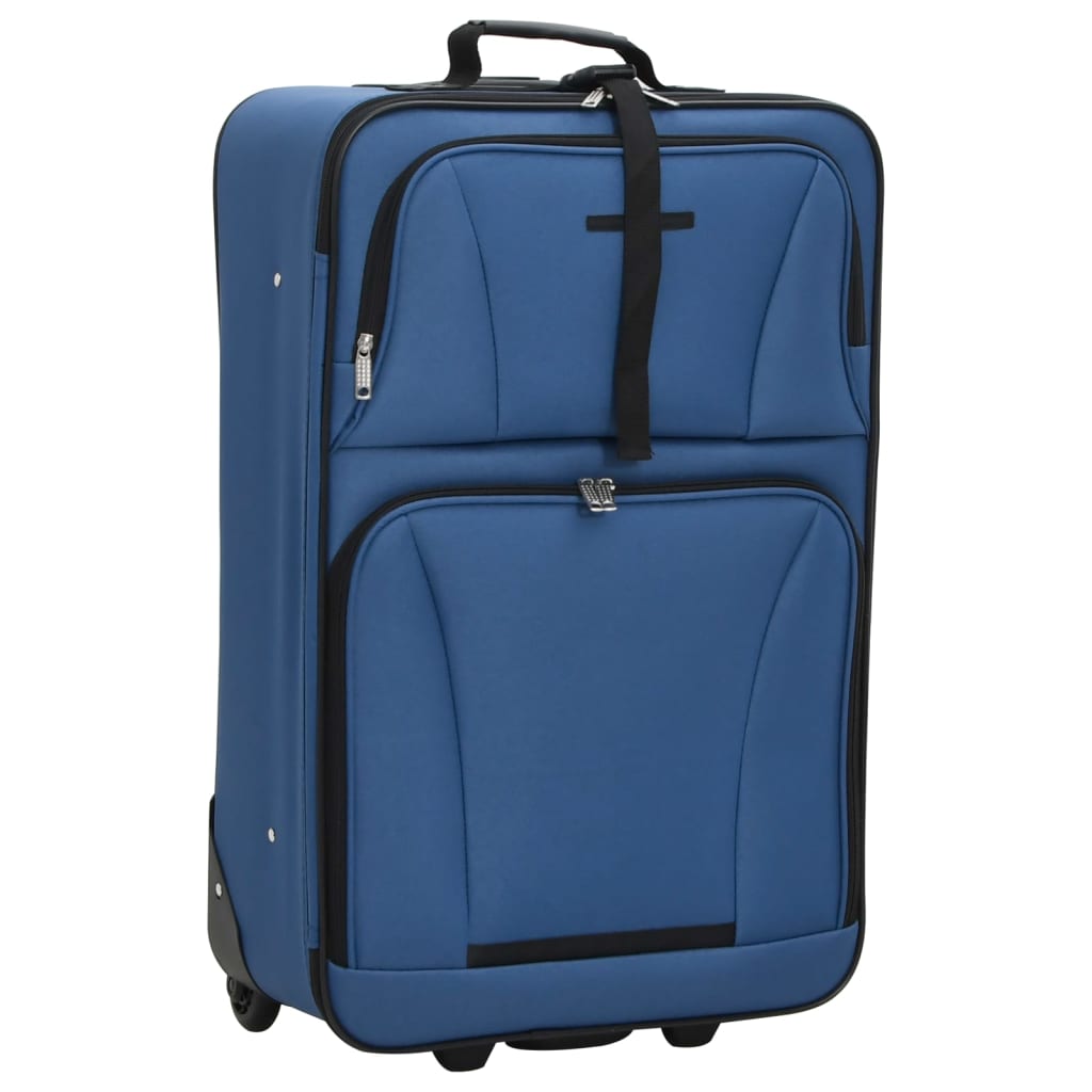 5 peças Travel Say Setcase Set Fabric Blue