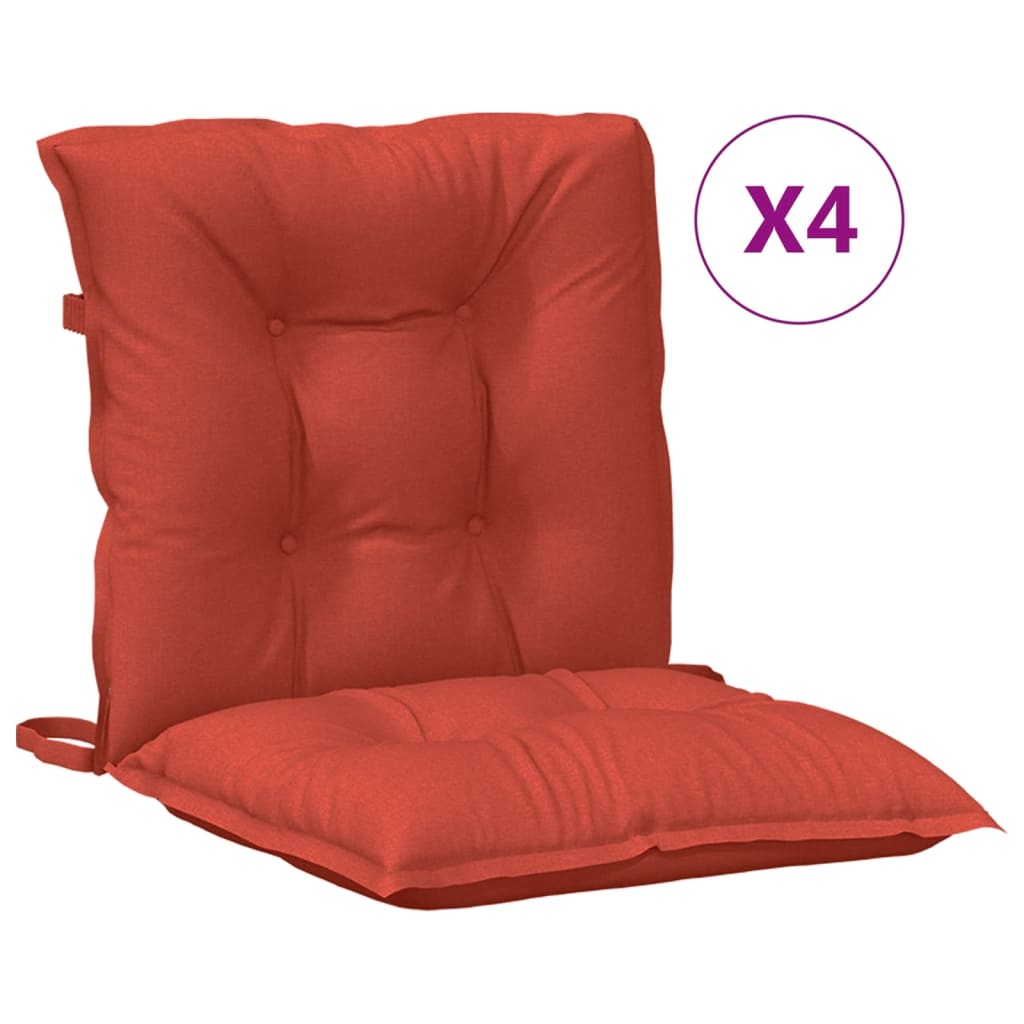 Cadeira de almofadas Backrest 4 UD Red Fabric Melange 100x50x7 cm