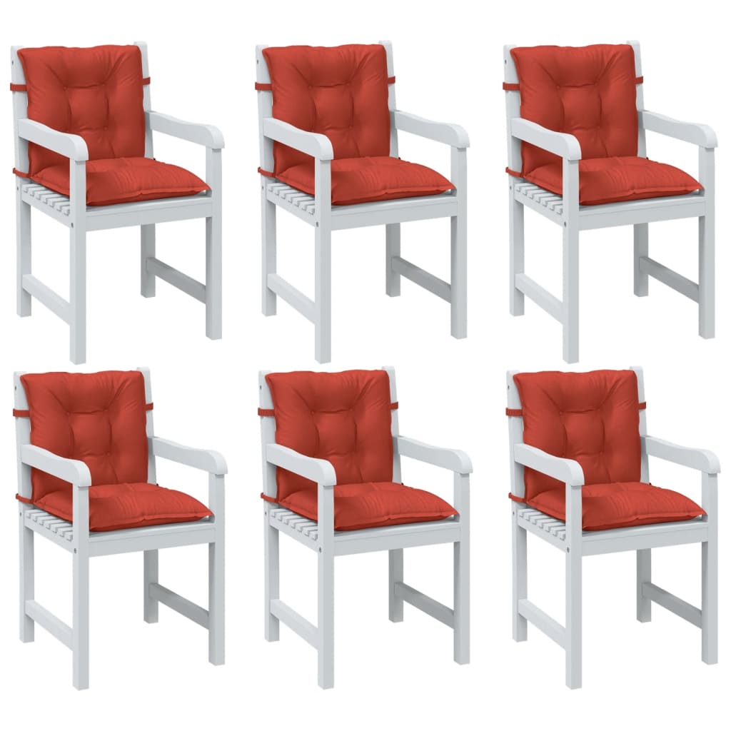 Backrest da cadeira de almofadas abaixo de 6 UD Red Fabric melange 100x50x7 cm