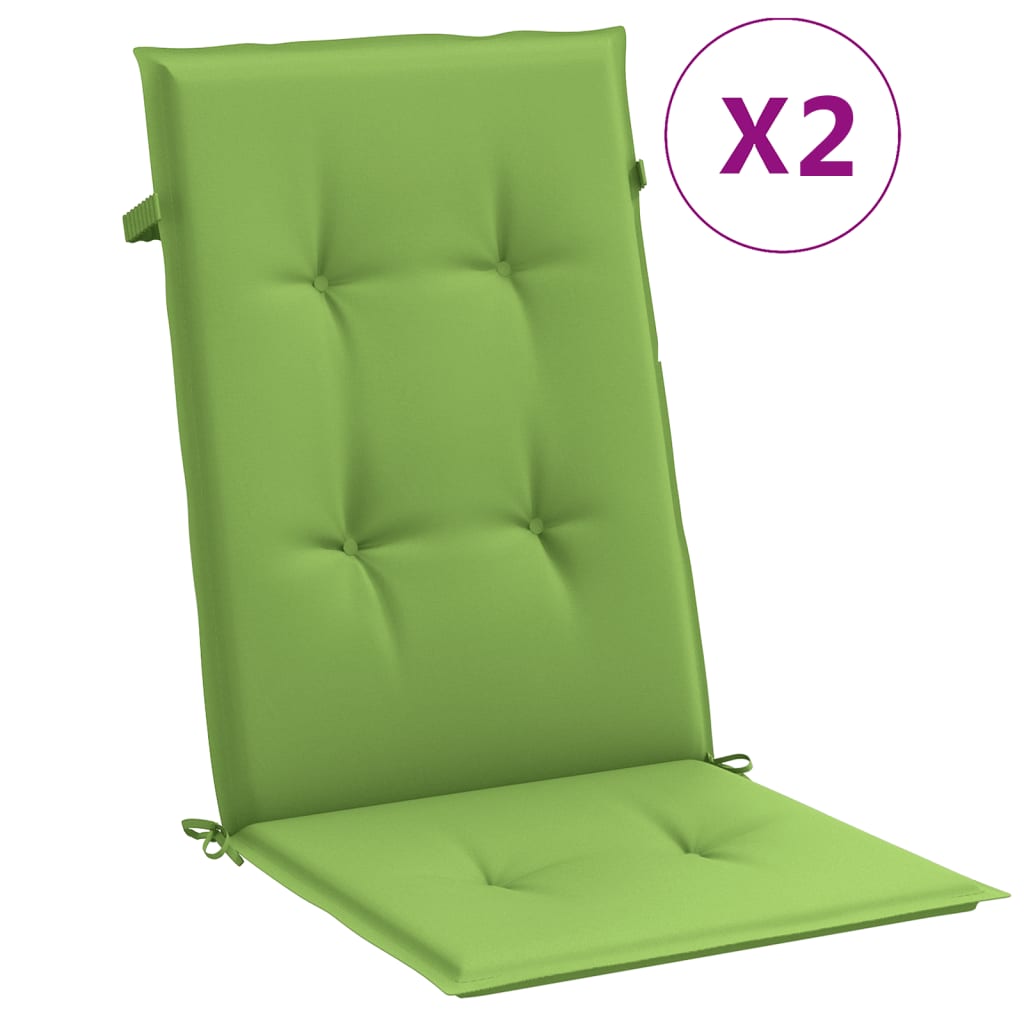 Alterações de cadeira de alto suporte 2 UDS Melange Green Fabric 120x50x4cm