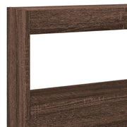 Cabecero de cama con luz LED marrón roble 140x17x102 cm V5176 Vetonek