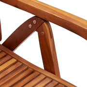 Sillas jardín plegables reclinables 2 uds madera maciza acacia V6593 Vetonek