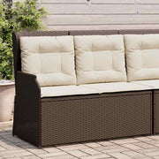 Sillón reclinable de jardín con cojines ratán sintético marrón V7018 Vetonek