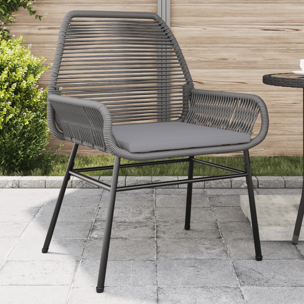 Vetonek Sillones de jardín con cojines 2 uds ratán sintético gris