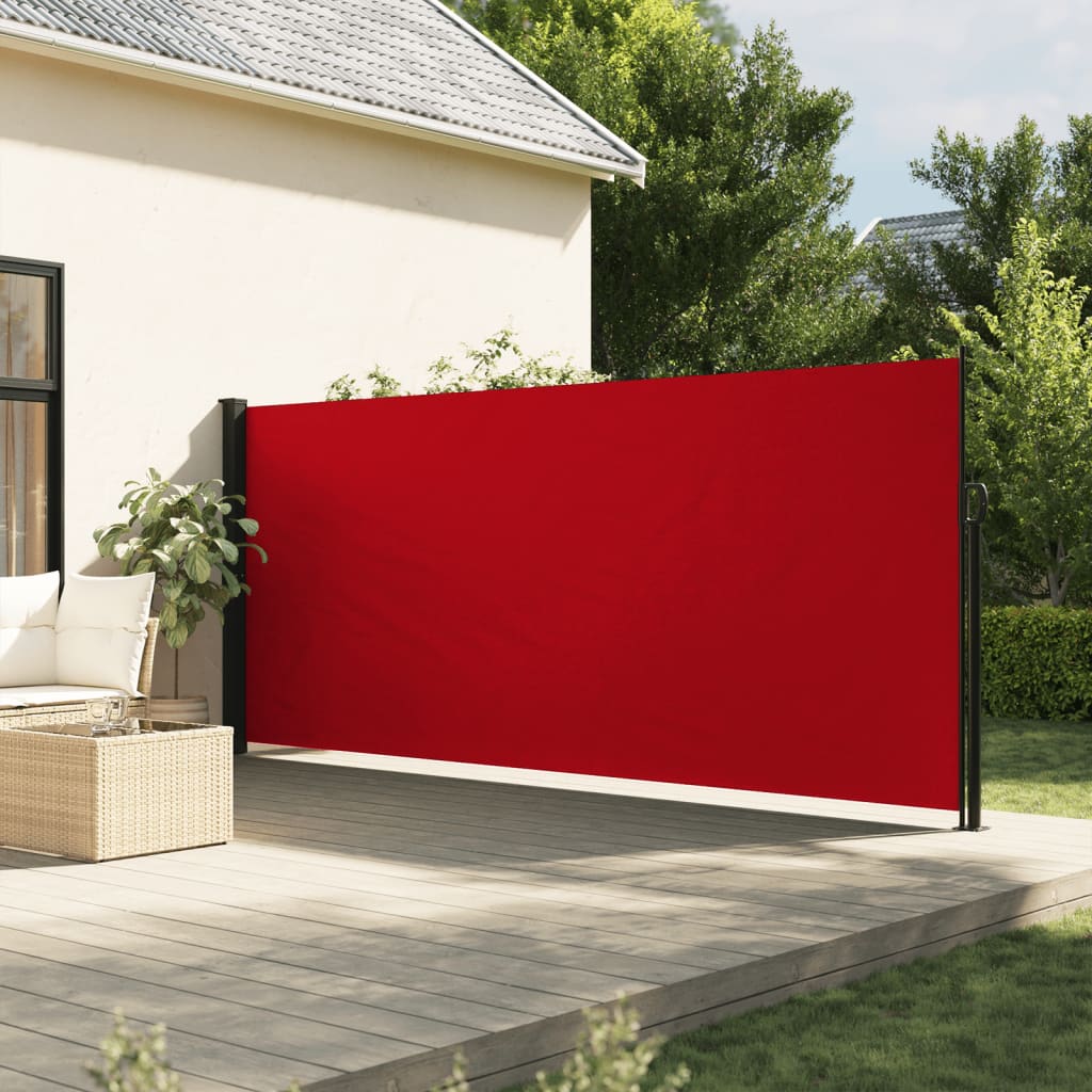 Vetonek Toldo lateral retráctil rojo 160x500 cm