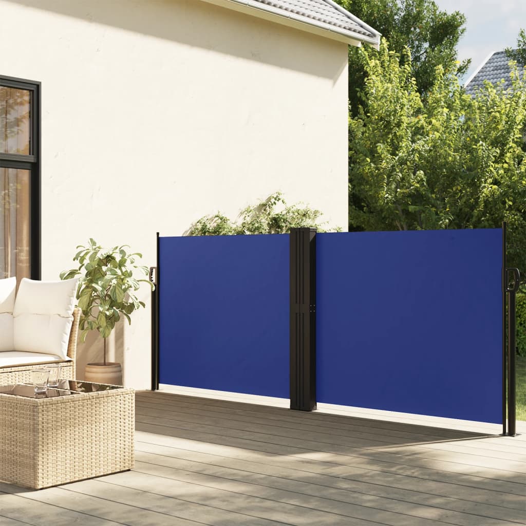 Vetonek Toldo lateral retráctil azul 100x600 cm