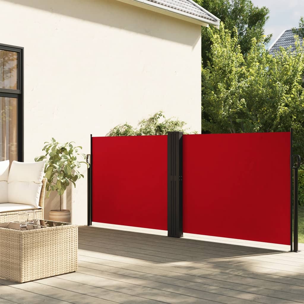 Vetonek Toldo lateral retráctil rojo 100x600 cm