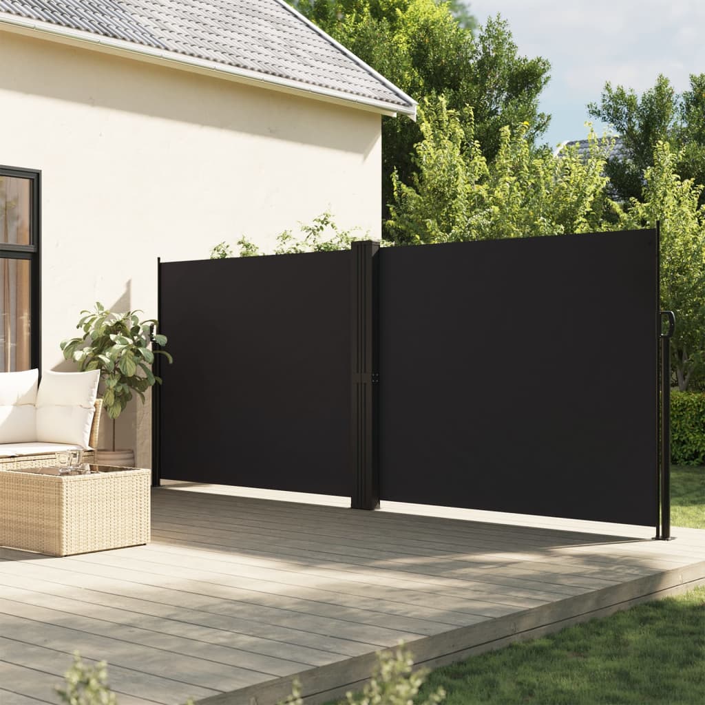 Vetonek Toldo lateral retráctil negro 160x600 cm