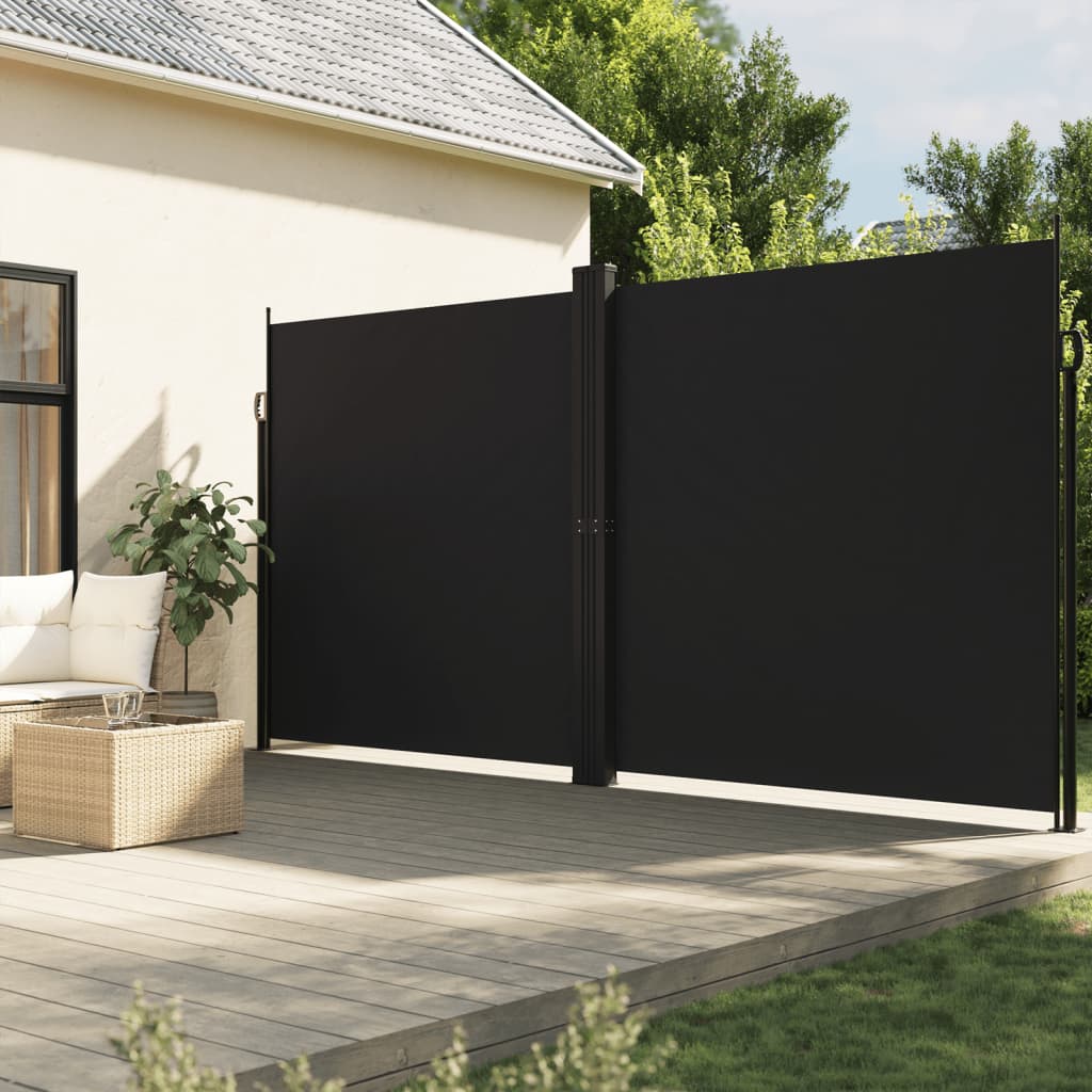 Vetonek Toldo lateral retráctil negro 200x600 cm