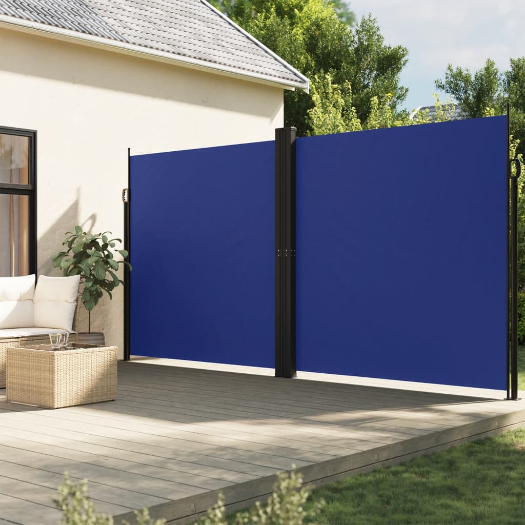 Vetonek Toldo lateral retráctil azul 200x600 cm