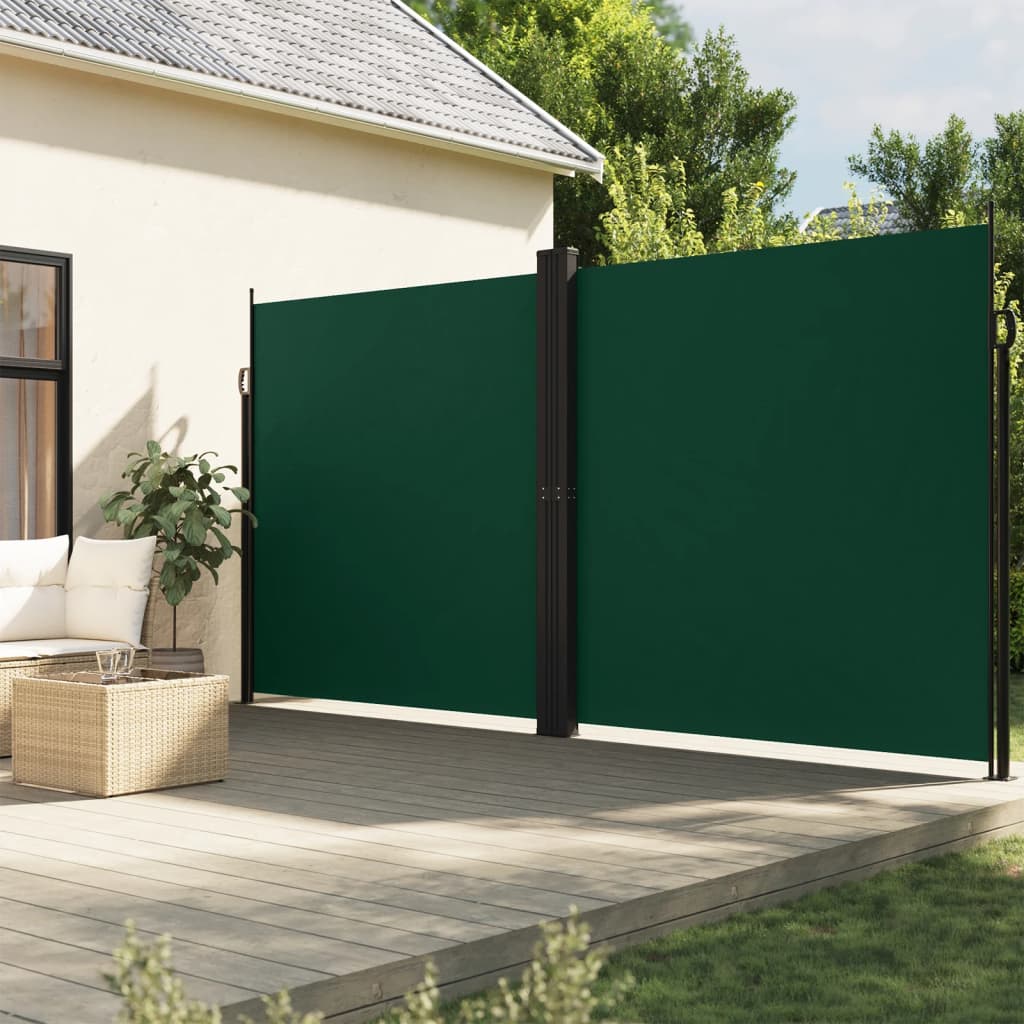 Vetonek Toldo lateral retráctil verde oscuro 200x600 cm