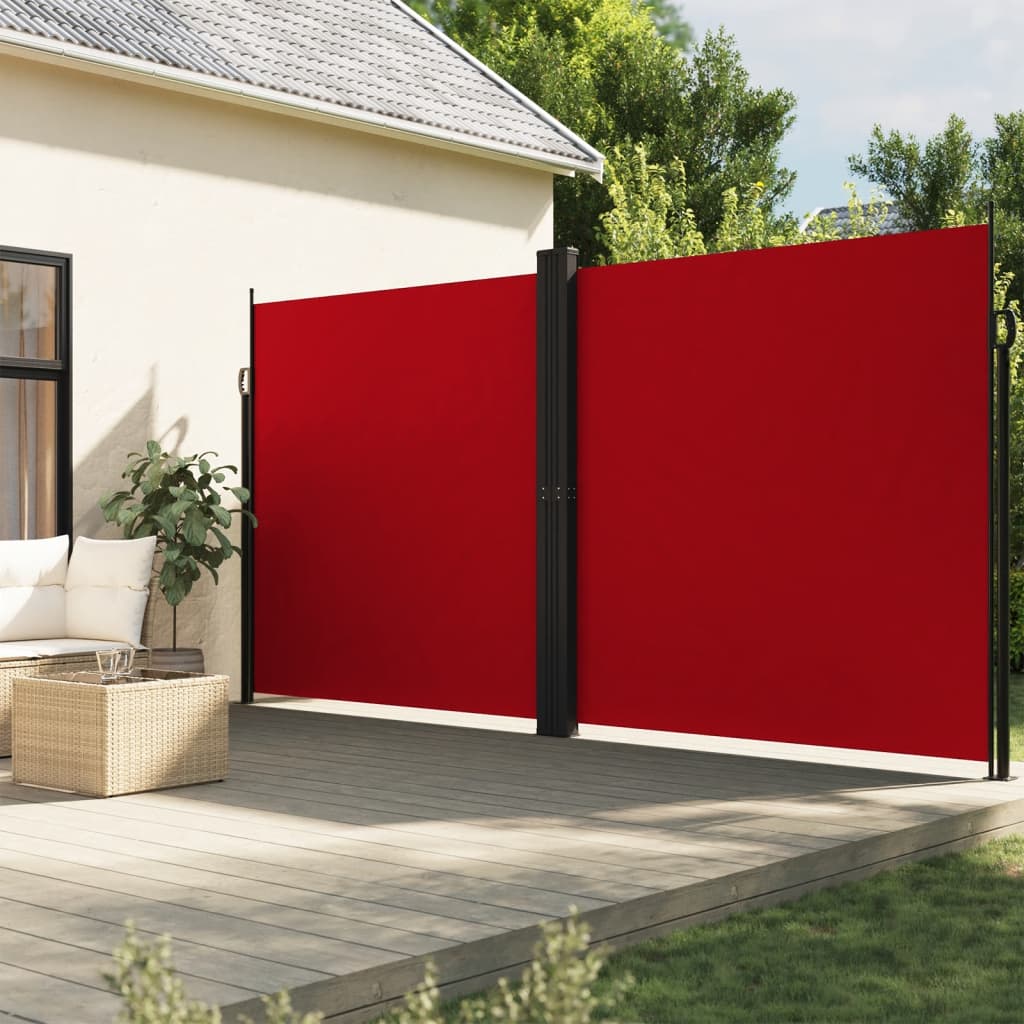 Vetonek Toldo lateral retráctil rojo 200x1000 cm