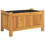 Jardinière Vetonek avec revêtement en bois d'acacia massif 54x31x30 cm