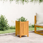 Jardinière avec revêtement en bois d'acacia massif 31x31x50 cm - Vetonek