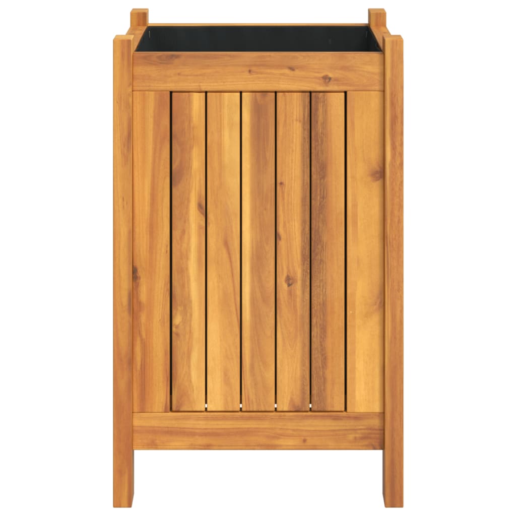 Jardinière avec revêtement en bois d'acacia massif 31x31x50 cm - Vetonek