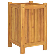 Jardinière avec revêtement en bois d'acacia massif 31x31x50 cm - Vetonek