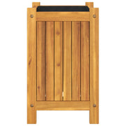 Jardinière avec revêtement en bois d'acacia massif 31x31x50 cm - Vetonek