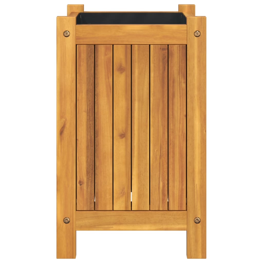 Jardinière avec revêtement en bois d'acacia massif 31x31x50 cm - Vetonek