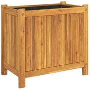 Jardinière Vetonek avec revêtement en bois d'acacia massif 54x31x50 cm